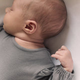 baby essentials puff sleeve one piece charcoal pehr newborn 3