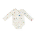 henley one piece animal shuffle in multi pattern