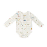 henley one piece animal shuffle in multi pattern