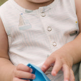 kids sleeveless one piece set sail