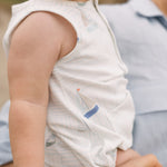 kids sleeveless one piece set sail