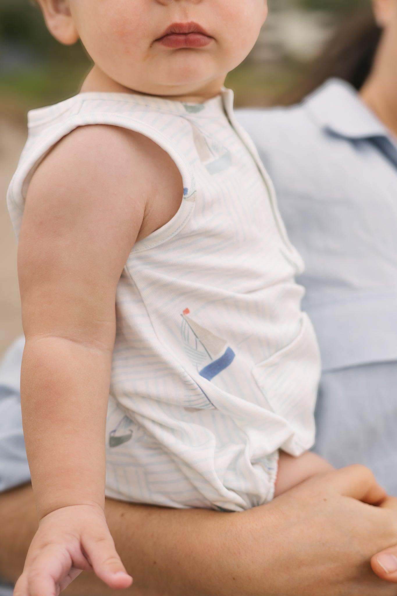 kids sleeveless one piece set sail