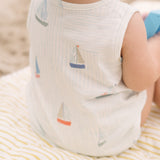 kids sleeveless one piece set sail