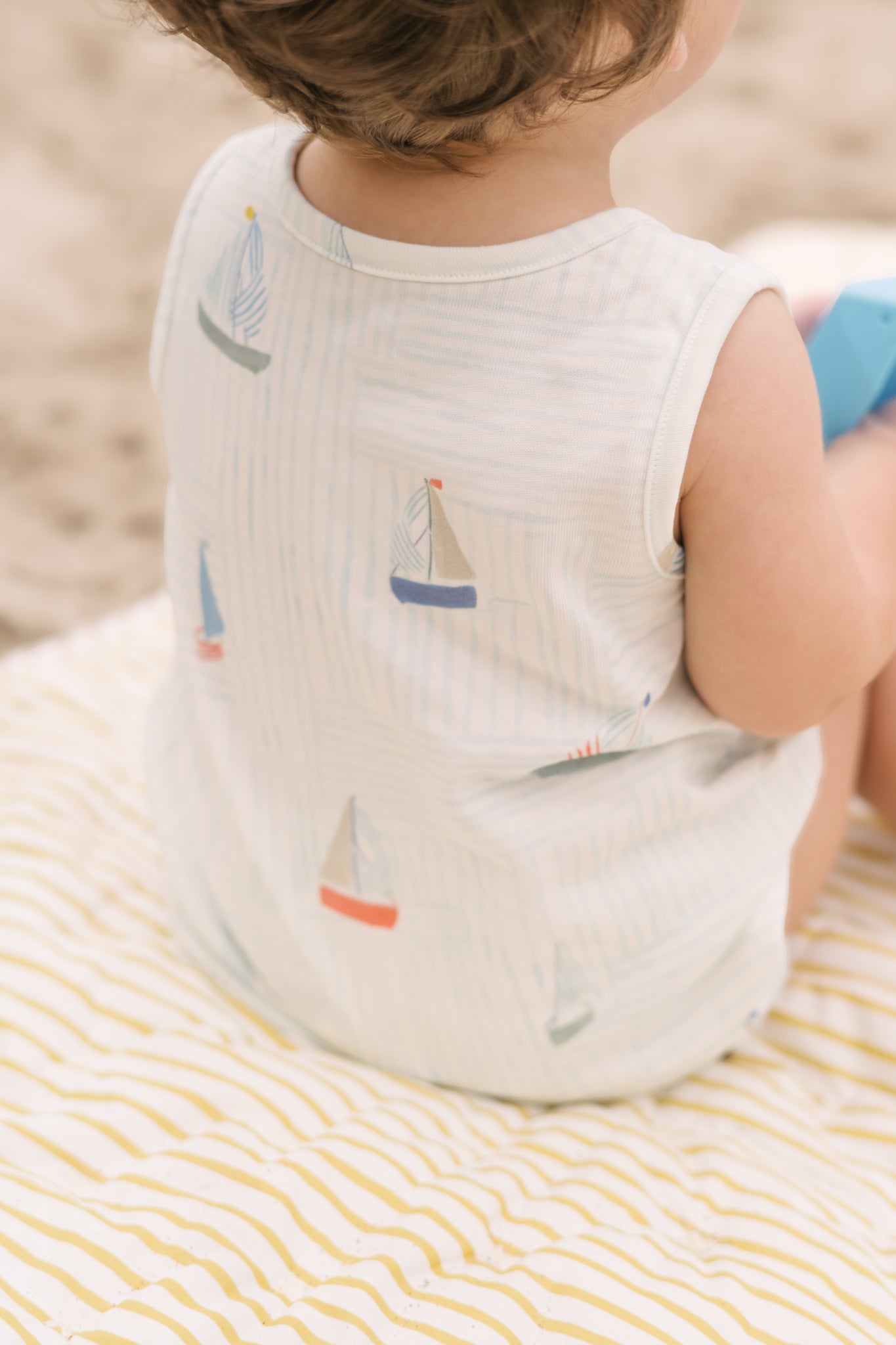 kids sleeveless one piece set sail