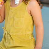 baby classic terry drawstring romper citrus