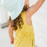 baby classic terry drawstring romper citrus