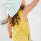 baby classic terry drawstring romper citrus