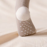 crew socks with grips 3 pack light mushroom
