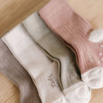 crew socks with grips 3 pack sage