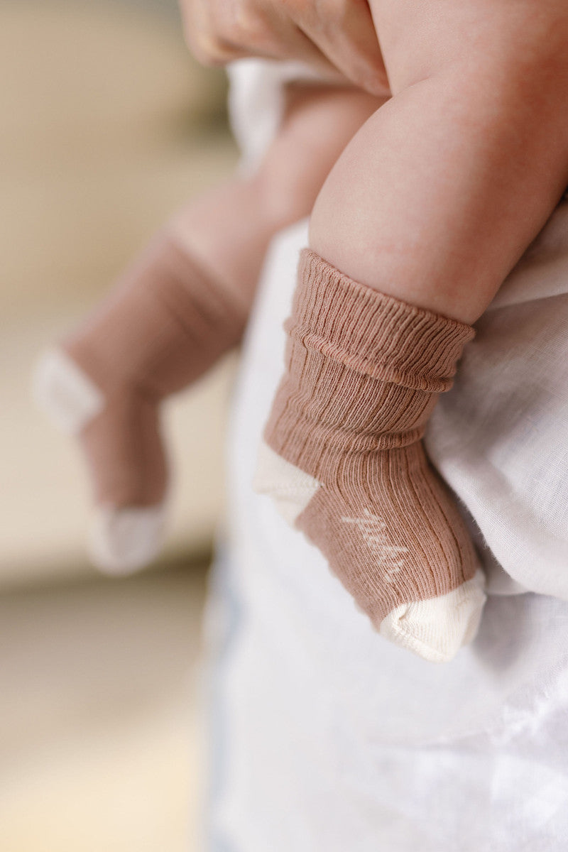 crew socks with grips 3 pack blossom