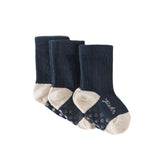 crew socks with grips 3 pack ink in blues pattern