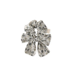 hair bow forget me not in greens pattern