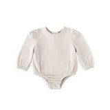 essentials puff sleeve one piece natural in neutrals pattern