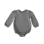 essentials puff sleeve one piece charcoal