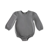essentials puff sleeve one piece charcoal