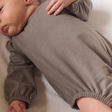 essentials puff sleeve one piece charcoal