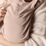 essentials puff sleeve one piece pale pink