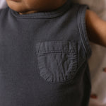 garment dye tank one piece ink blue