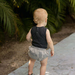 garment dye tank one piece ink blue