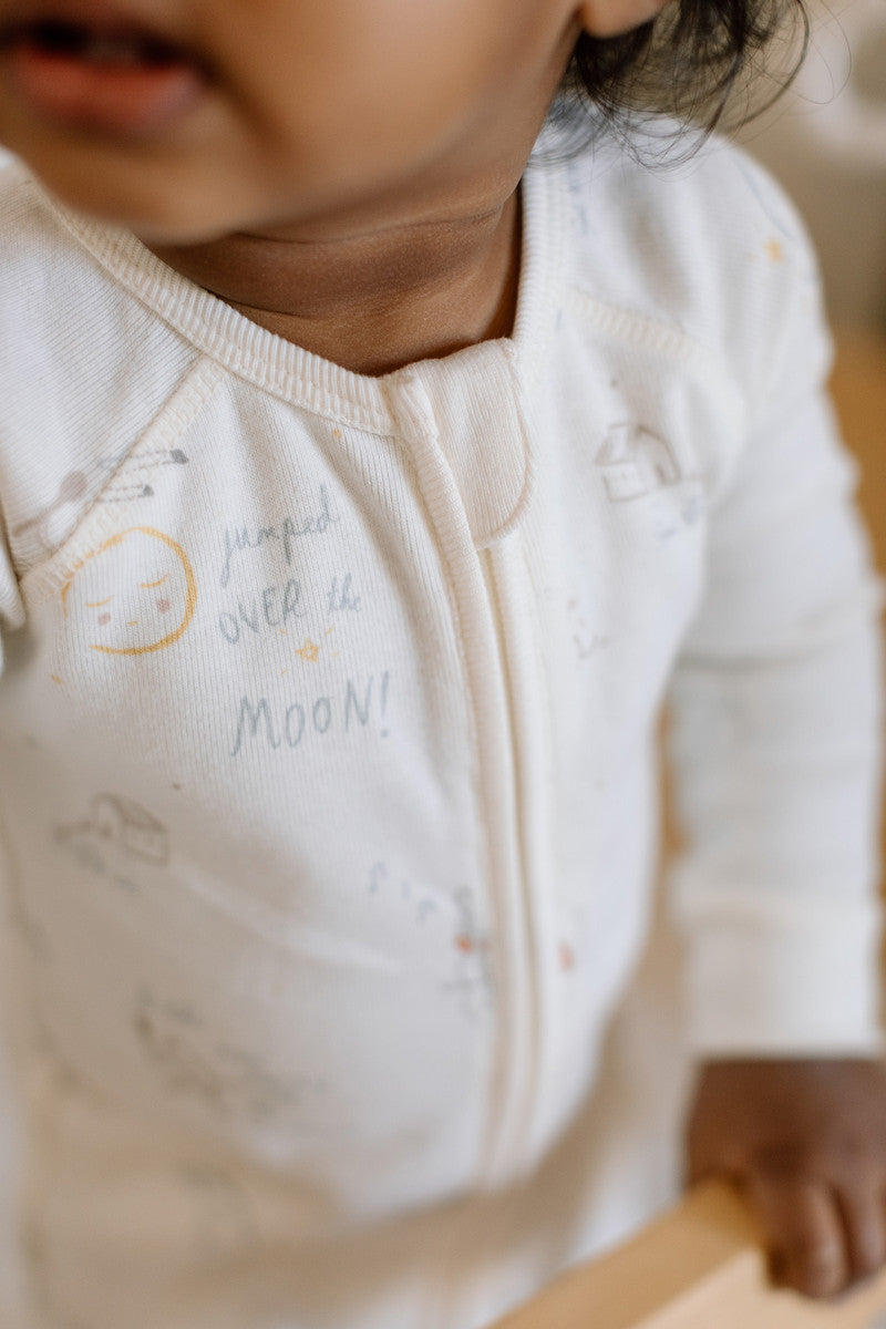 baby ribbed baby sleeper over the moon