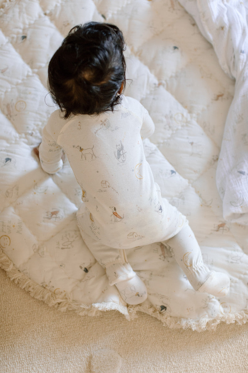 baby ribbed baby sleeper over the moon