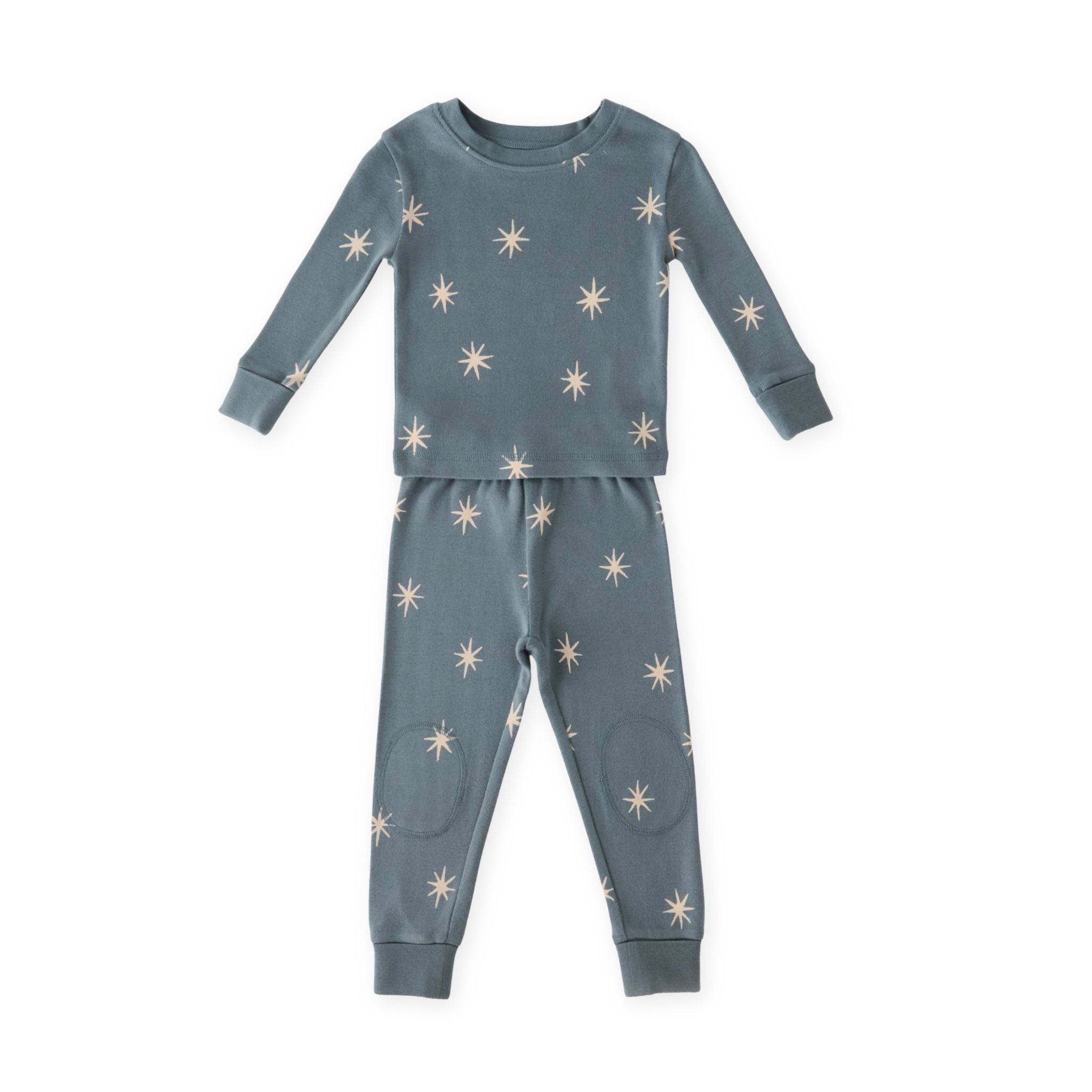 toddler ribbed toddler pajama starry midnight in blues pattern