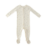 baby pointelle baby sleeper polka dotty in neutrals pattern