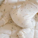 baby pointelle baby sleeper polka dotty