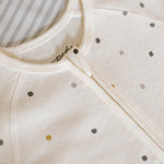 baby pointelle baby sleeper polka dotty