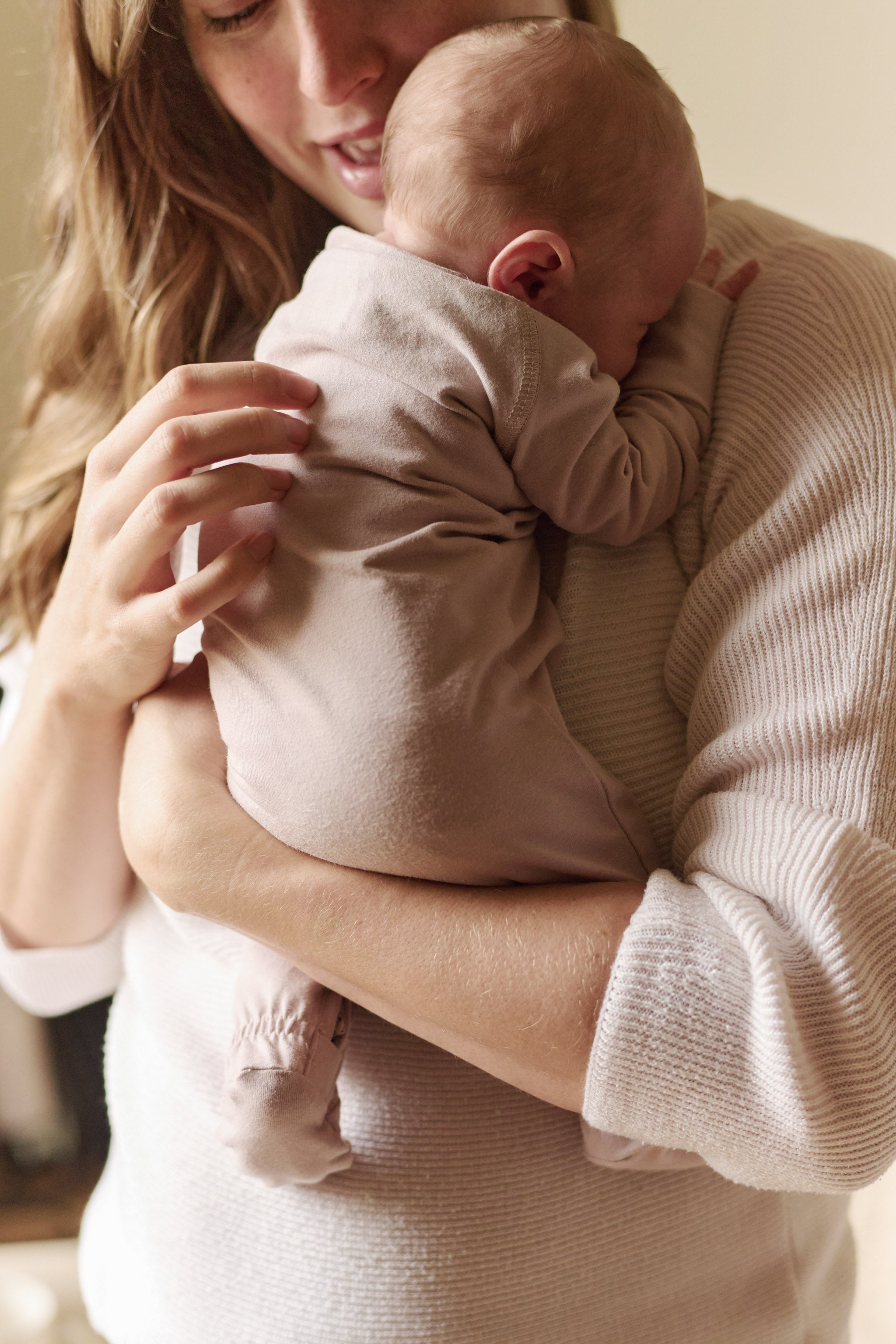 baby essentials baby sleeper pale pink
