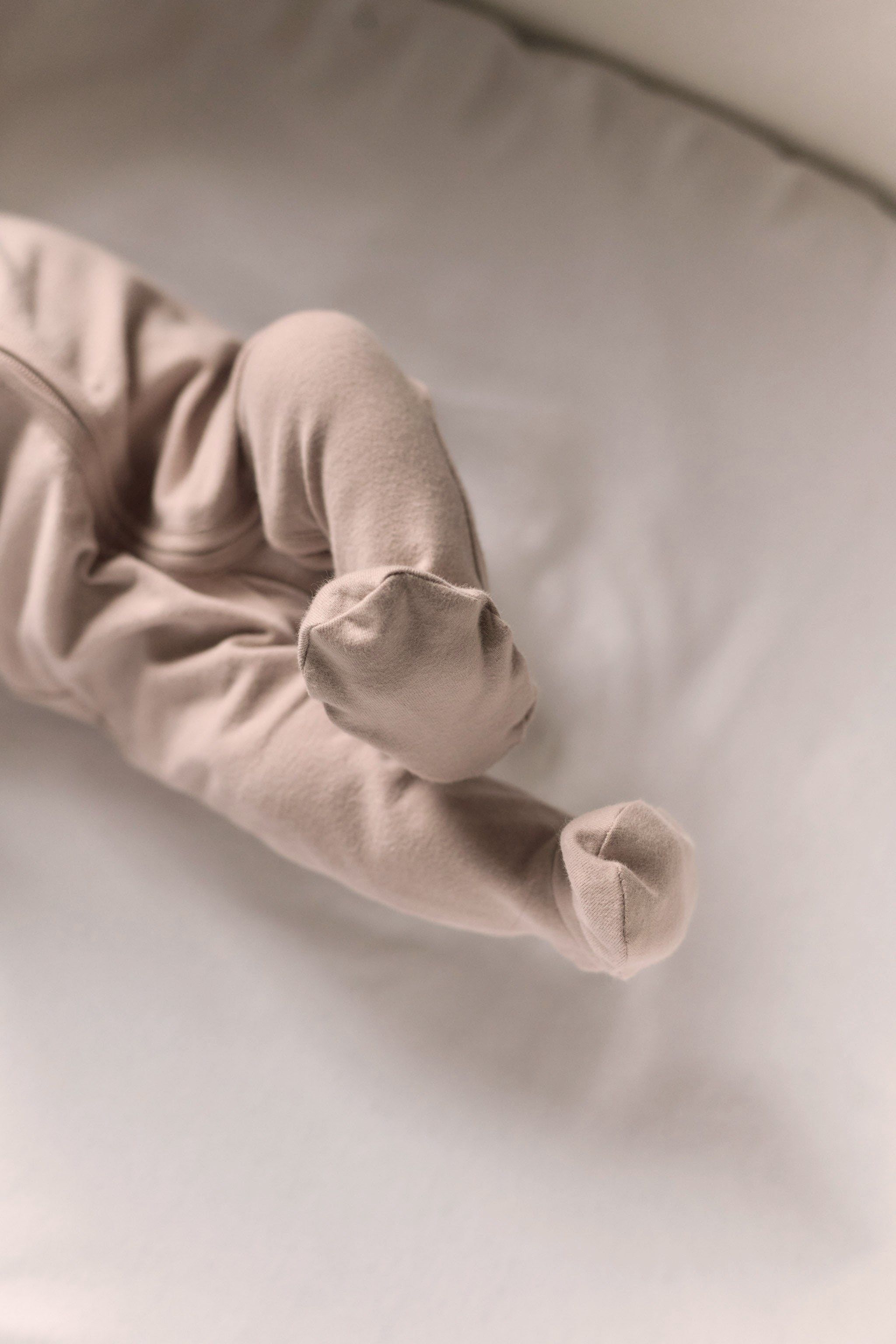 baby essentials baby sleeper pale pink
