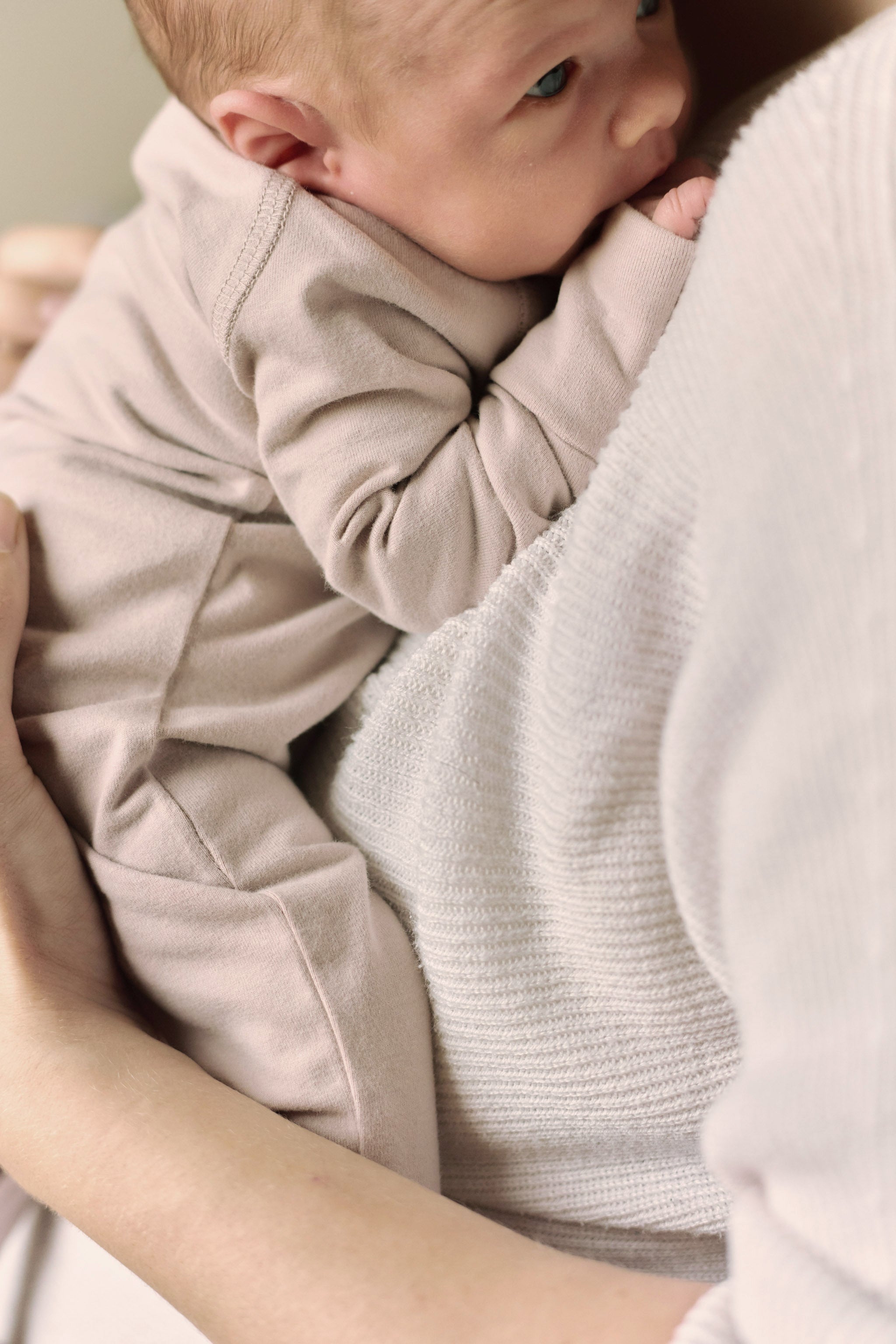 baby essentials baby sleeper pale pink