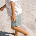 garment dye short deep sea