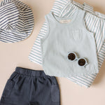 garment dye short ink blue