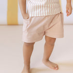 garment dye short soft peony