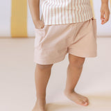 garment dye short soft peony