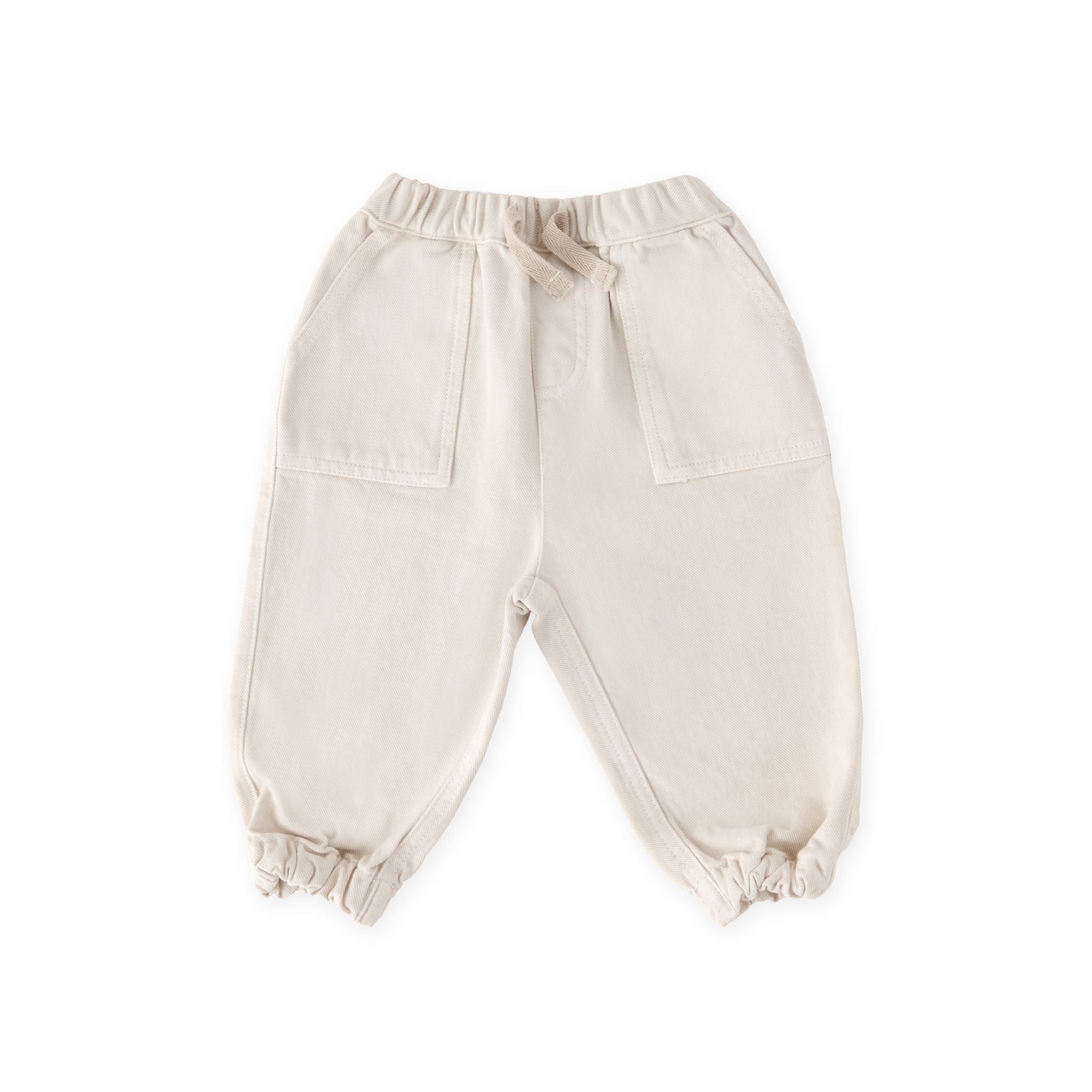 baby vintage twill baby utility jogger natural in neutrals pattern