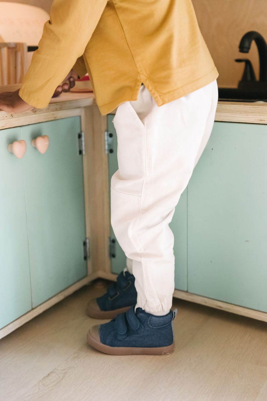 toddler vintage twill toddler utility jogger natural