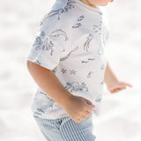 seersucker shorts marine blue