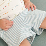 seersucker shorts marine blue