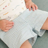 seersucker shorts marine blue