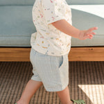 seersucker shorts marine blue