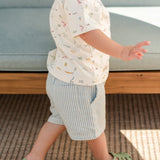 seersucker shorts marine blue