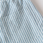 seersucker shorts marine blue