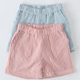 seersucker shorts marine blue