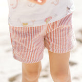 seersucker shorts anchor red