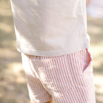 seersucker shorts anchor red