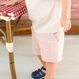 seersucker shorts anchor red