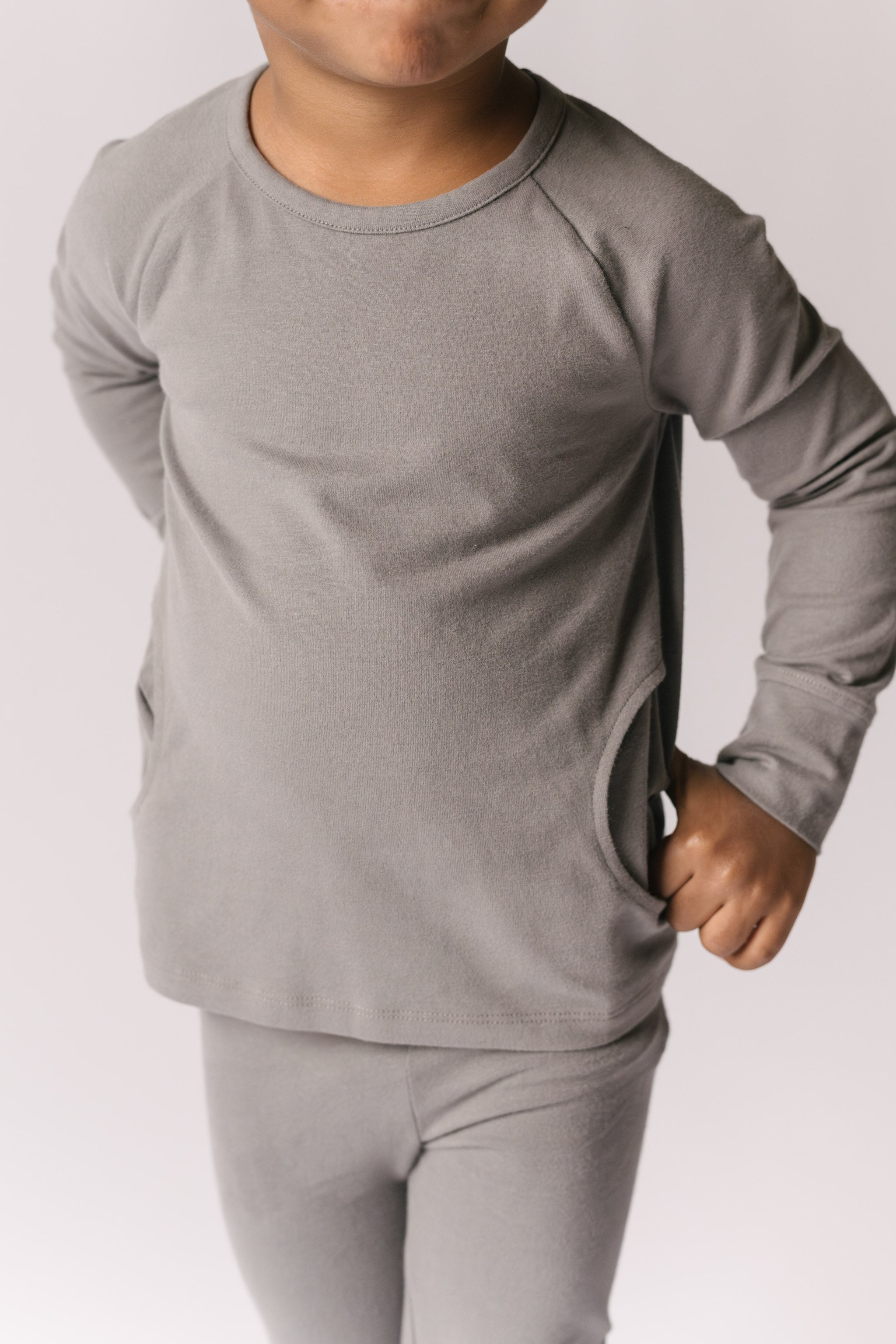 kids essentials top charcoal