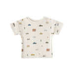 dropped shoulder short sleeve t shirt rush hour in multi pattern